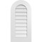 Ekena Millwork Round Top Surface Mount PVC Gable Vent: Non-Functional, w/ 3-1/2"W x 1"P Standard Frame, 16"W x 32"H GVPRT16X3201SN - alternate 1